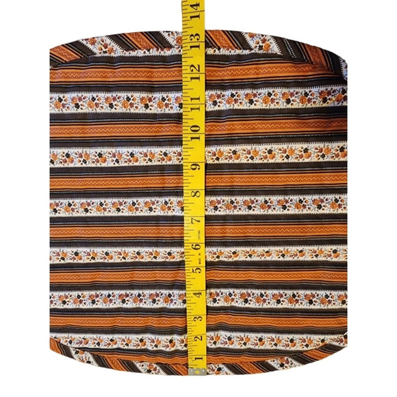 2 Vintage Retro Oval Placemats Brown Orange - Picture 8 of 8